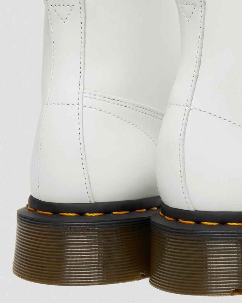 Dr Martens Church Smooth Lær Monkey Boots Herre Hvite | Norge 261SGL
